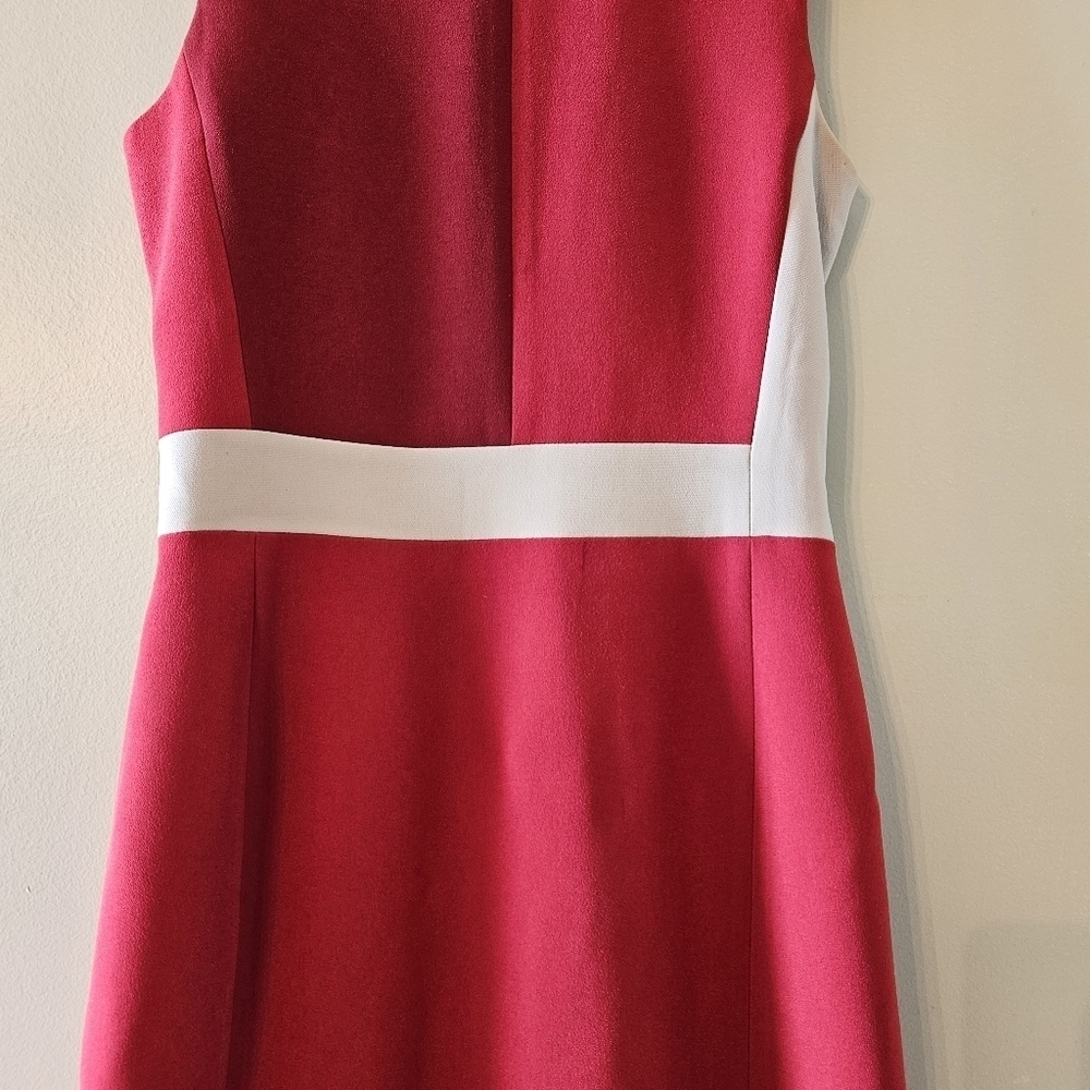 Judith & Charles Women's Professional Midi Cocktail Colorblock Red Dress Sz 0. - Picture 9 of 16